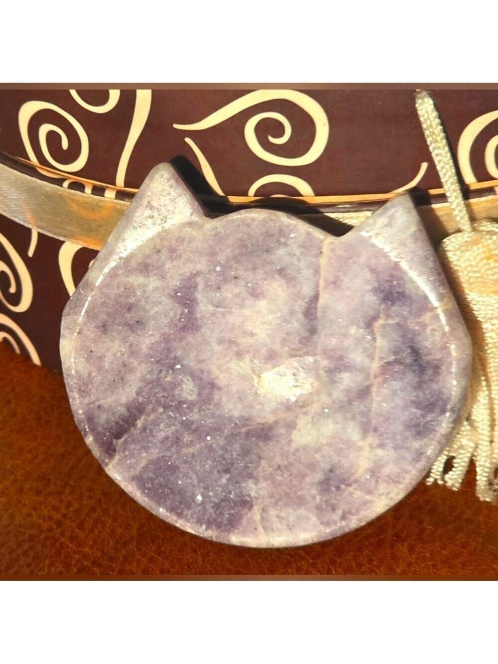 Lepidolite Cat Jewelry Dish